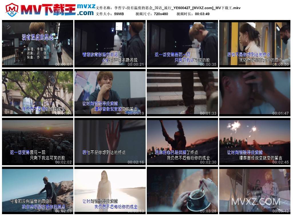 李哲宇-没有温度的思念_国语_流行_YE600427